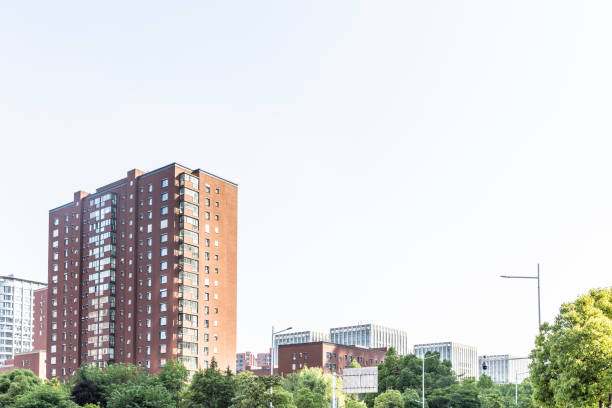 istock bottom view of modern green city 1472112283