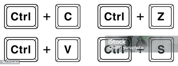 Cort Script Keyboard Computer Keyboard Shortcuts Stock Illustration - Download Image Now ...