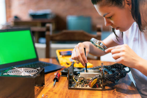 istock Woman studying repair with copy space 1472118350