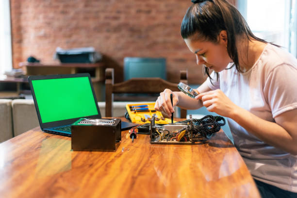 istock Woman studying repair with copy space 1472118779
