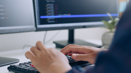 Closeup Hand Of Developer Programmer Software Engineer It Support ...