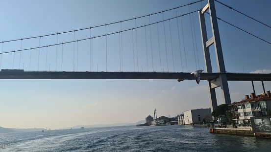 Istanbul, Türkiye – January 12, 2023: 15th of July Martyrs Bridge that connects Asia with Europe in Istanbul.