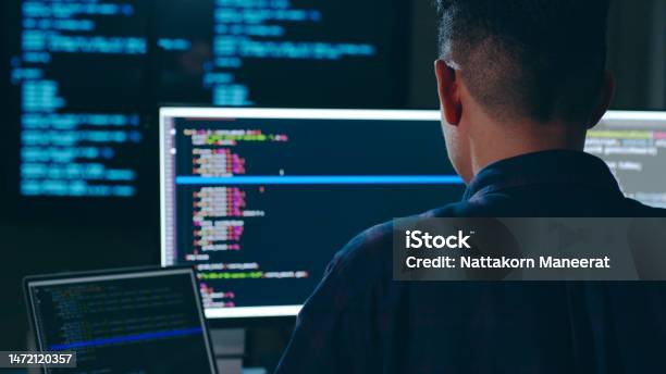 Young Asian Man Developer Programmer Software Engineer It Support ...