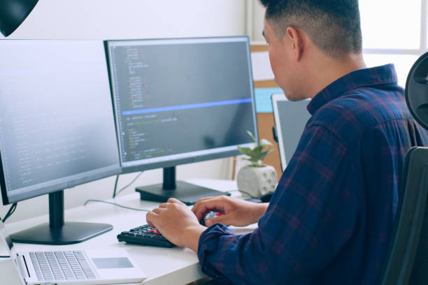 1,600+ Man Writing Codes On Computer Stock Photos, Pictures & Royalty ...