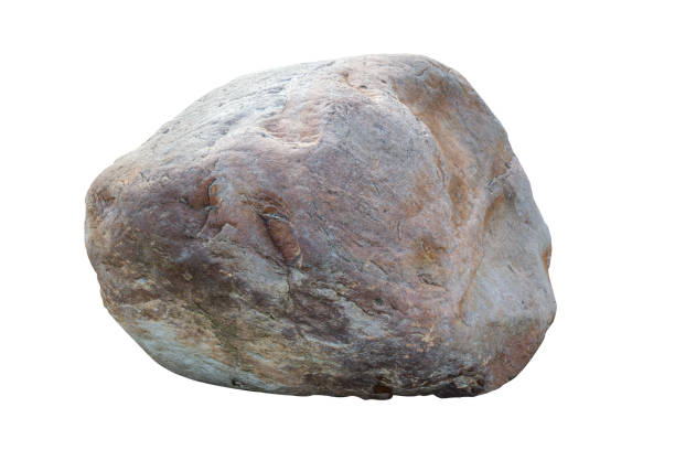 istock Large piece of rock isolated on a white background 1472121217