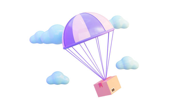 istock parachute whit parcel box cloud icon on white background 3d render concept for fast delivery 1472122246