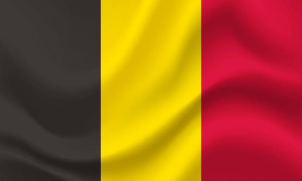 illustrazioni stock, clip art, cartoni animati e icone di tendenza di bandiera belga. bandiera del belgio. colori e proporzioni ufficiali. - bandiera del belgio