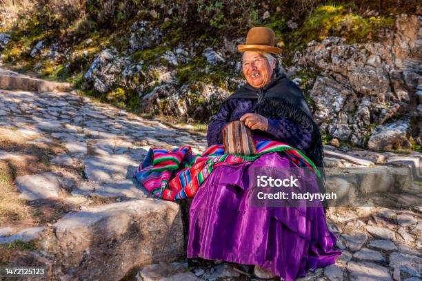 Aymara Woman On Isla Del Sol Lake Titicaca Bolivia Stock Photo - Download Image Now