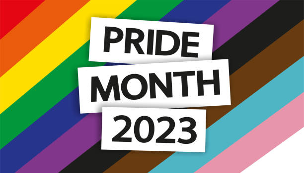 ilustraciones, imágenes clip art, dibujos animados e iconos de stock de concepto del mes del orgullo lgbt 2023. - honor