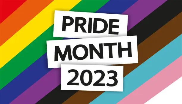 Vector illustration of LGBT Pride Month 2023 concept.