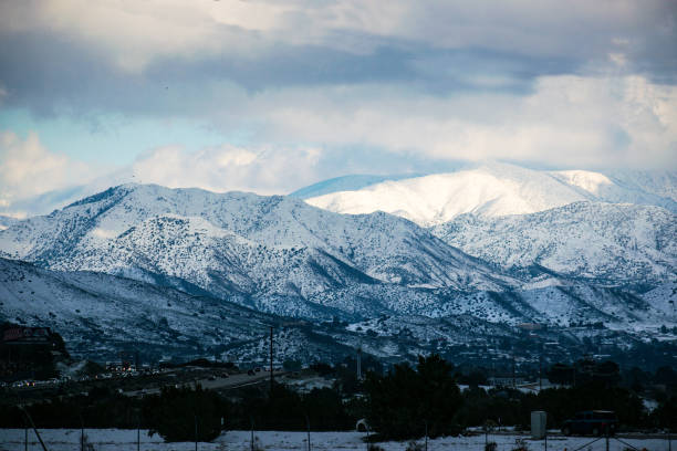 Snow Covered mountains in Acton, California Acton, California acton california stock pictures, royalty-free photos & images