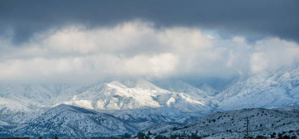 Snow Covered mountains in Acton, California Acton, California acton california stock pictures, royalty-free photos & images