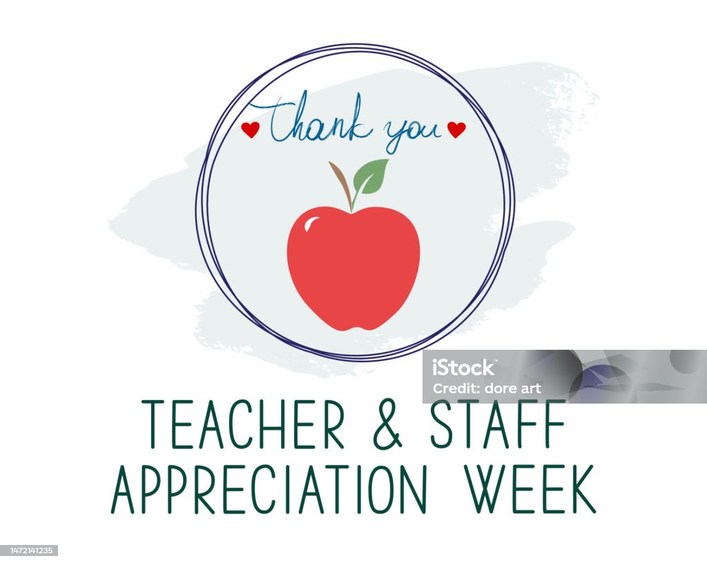 Teacher And Staff Appreciation Week School Banner Stock Illustration