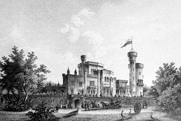 illustrations, cliparts, dessins animés et icônes de château de potsdam babelsberg - babelsberg