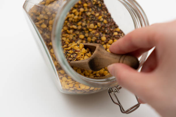 istock Yellow lentils and flax seeds mixed 1472154884