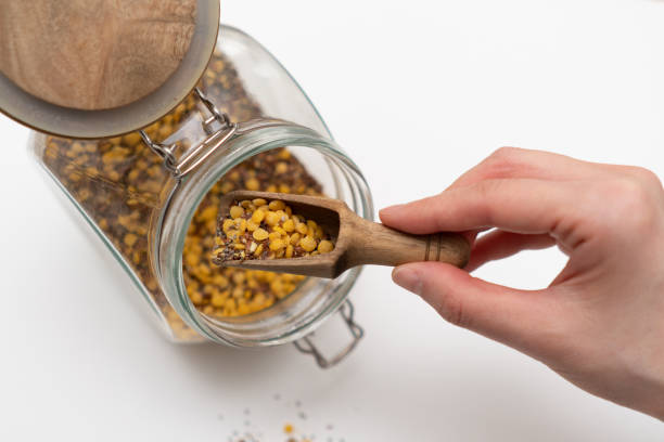 istock Yellow lentils and flax seeds mixed 1472154887