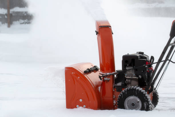 istock A portable snow blower powered by gasoline. 1472156241