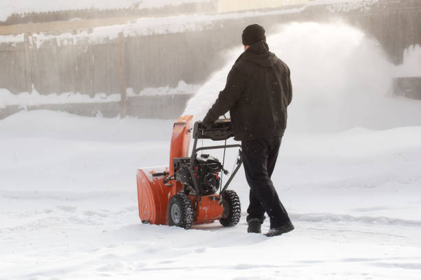 istock A portable snow blower powered by gasoline. 1472156894