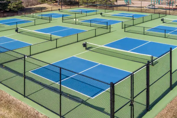 Photo of Aerial view of pickleball courts