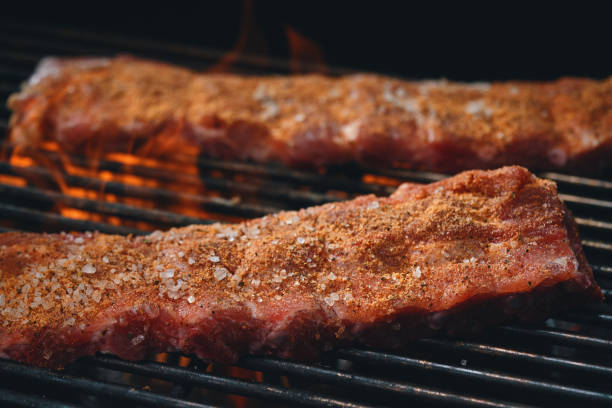 istock BBQ Pork Spareribs on Barbecue Grill 1472161675