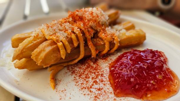istock Modern Australian Spanish tapas restaurant dish churros 1472162855
