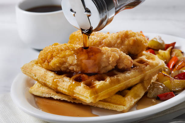 istock Fried Chicken Tenders with Buttermilk Waffles 1472165003