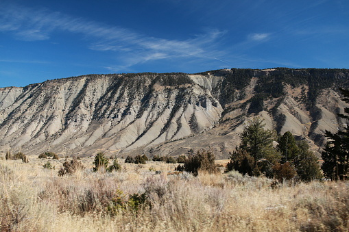 Mountains near lower Terrace Scenic Drive in Yellowstone
