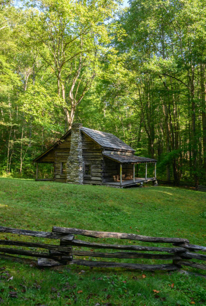 istock Log Cabin and Split Rail Fence 1472169522