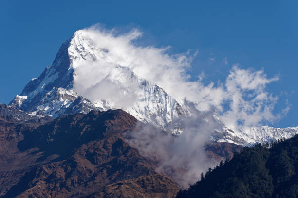 Annapurna Mountain range stock photo