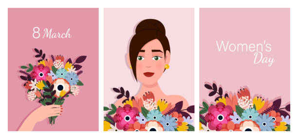 女性の日のベクター画像 - love flower single flower letter点のイラスト素材／クリップアート素材／マンガ素材／アイコン素材