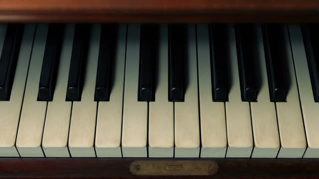 Piano Opens And Closes Closeup