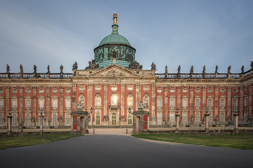 Potsdam, Germany - Sep 13, 2019: New Palace (Neues Palais) at Sanssouci park - Potsdam, Brandenburg, Germany