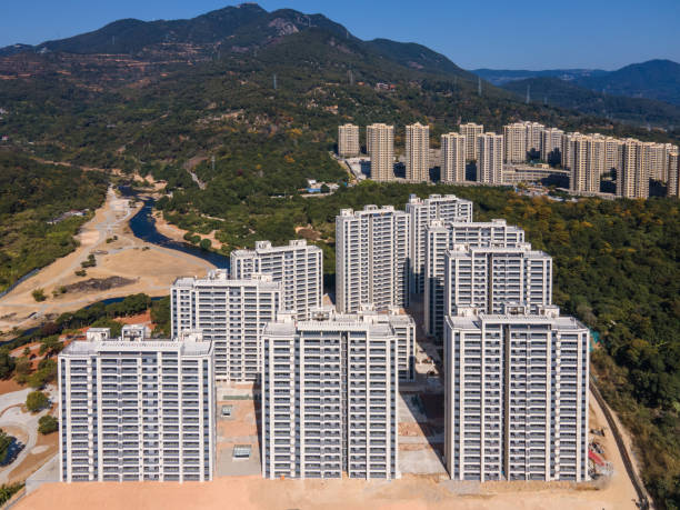 istock Buildings under construction in urban green space 1472198488