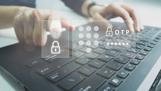 istock Verification of information with finger print by smart phone, Internet security, online financial transaction, 2-step verification, confirm transaction and identity. 1472200610