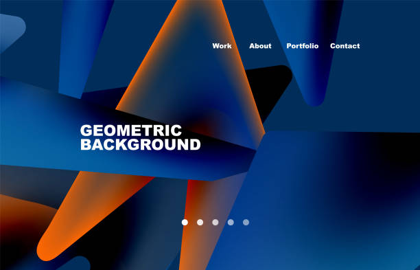 осколки формируют композицию абстрактного фона. веб-страница для обоев для сайта или мобильного приложения - abstract backgrounds architecture sunbeam stock illustrations