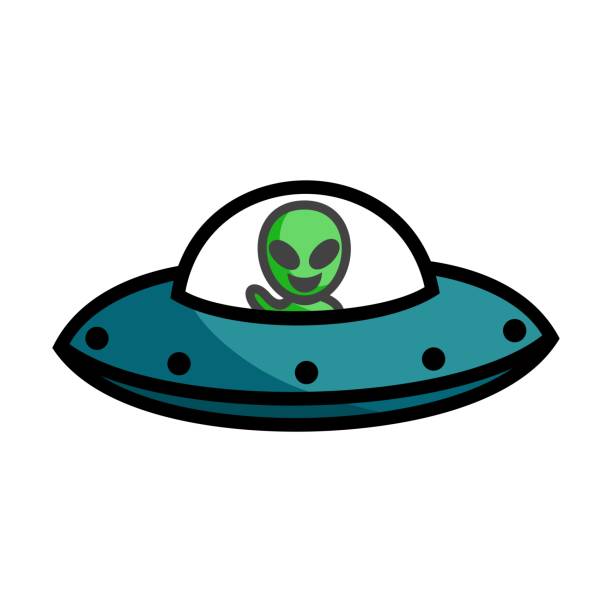 벡터 일러스트 에일리언 마스코트 만화 스타일. - mascot alien space mystery stock illustrations