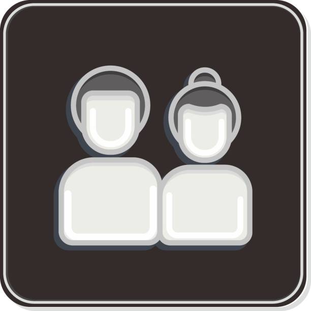 istock Icon Couple. related to Family symbol. Chalk Style. simple design editable. simple illustration 1472206665