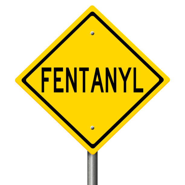 istock Diamond shaped warning sign for FENTANYL 1472208426