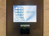 Digital elevator push button screen