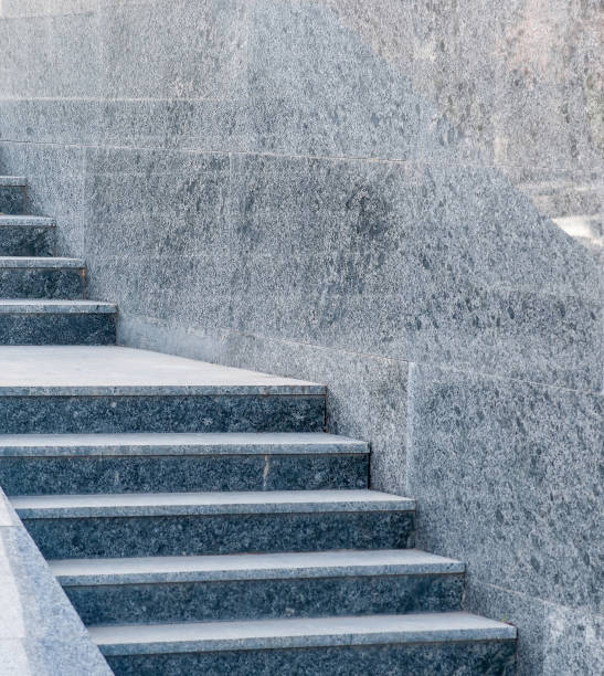 istock Steps, granite stone stairs. Architectural details, exterior 1472223123
