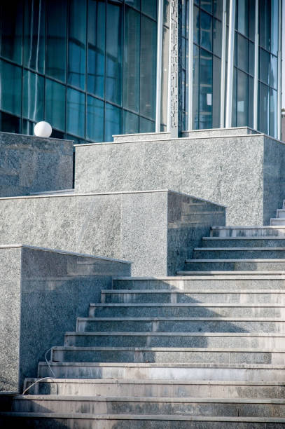 istock Steps, contemporary granite stone stairs. Architectural details, exterior 1472223127