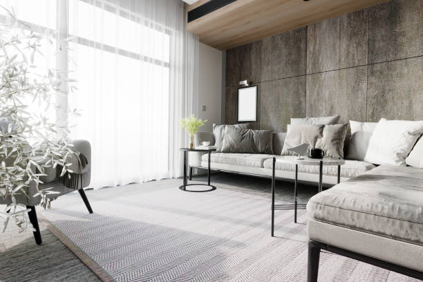 istock Nordic style living room interior. 1472226362
