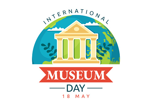 International Museum Day on May 18 Illustration with Building Gallery or Artworks in Flat Cartoon Hand Drawn for Web Banner or Landing Page Templates