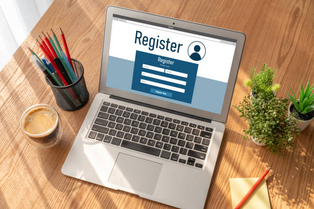 istock Online registration form for modish form filling 1472229692