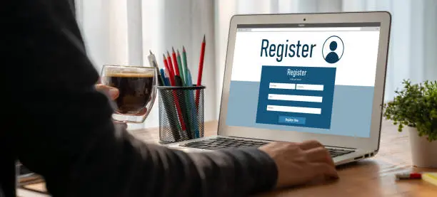 Online registration form for modish form filling on the internet website