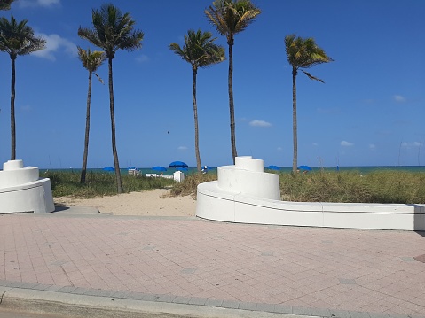 Fort Lauderdale view of Atlantic Ocean from Beach Boulevard