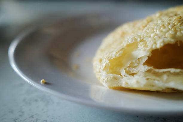 Chinese traditional puffy sesame pastry