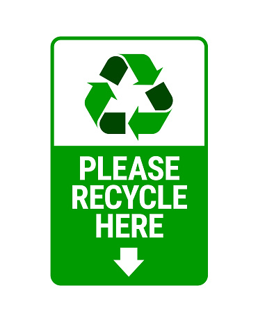 Sign Recycle Point Recycling Point Sign Poster Vector Concept Stock Illustration ...
