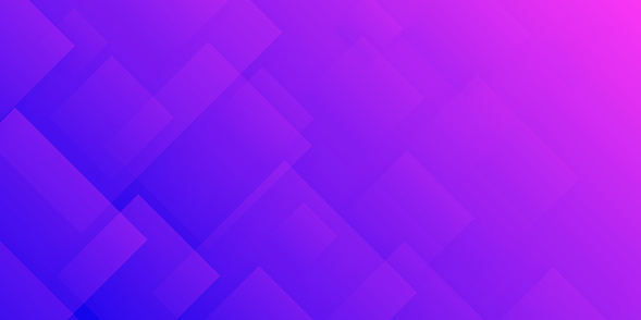 Modern and trendy background. Abstract geometric design with transparent squares and a beautiful color gradient.  This illustration can be used for your design, with space for your text (colors used: Pink, Purple, Blue). Vector Illustration (EPS file, well layered and grouped), wide format (2:1). Easy to edit, manipulate, resize or colorize. Vector and Jpeg file of different sizes.