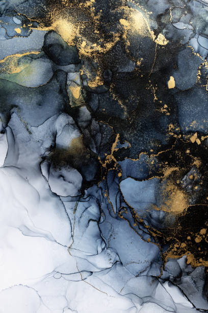 istock Marble ink abstract art from exquisite original painting for abstract background 1472245412